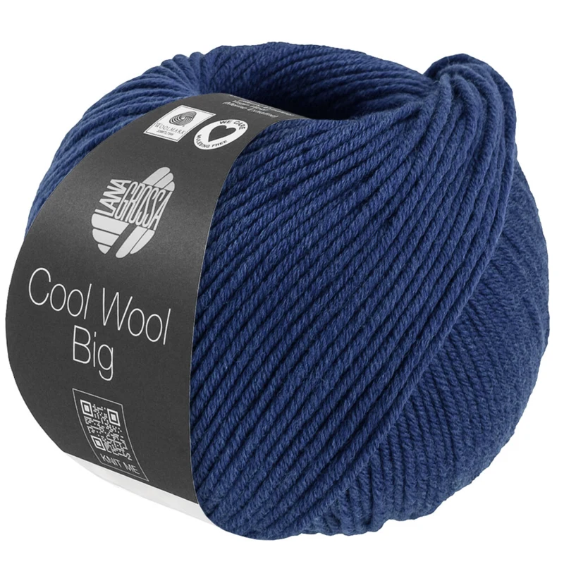 Lana Grossa Cool Wool Big 1704 Tummansininen meleerattu