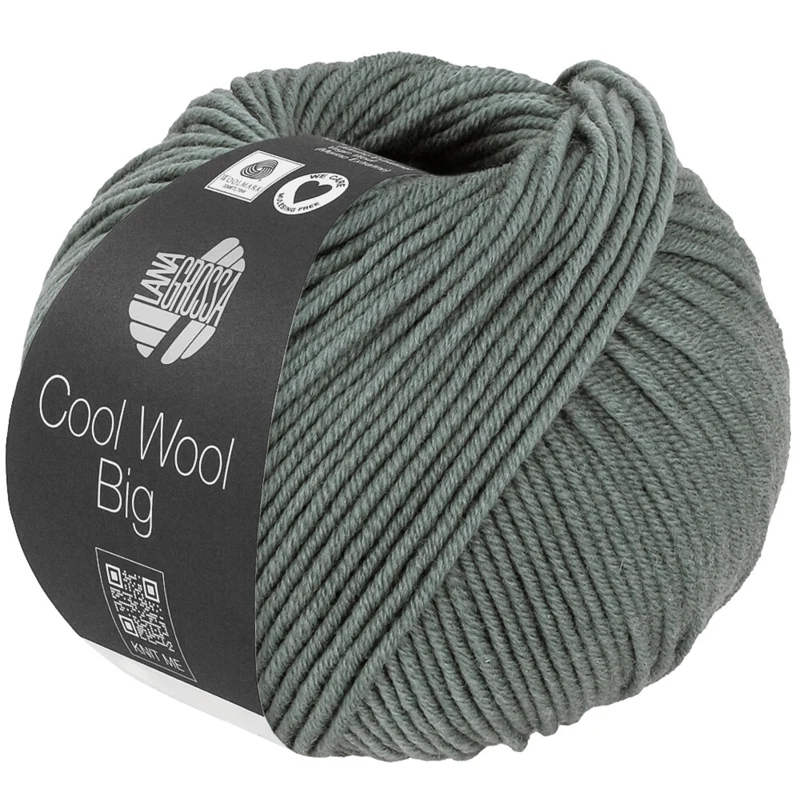 Lana Grossa Cool Wool Big 1040 Harmaanvihreä