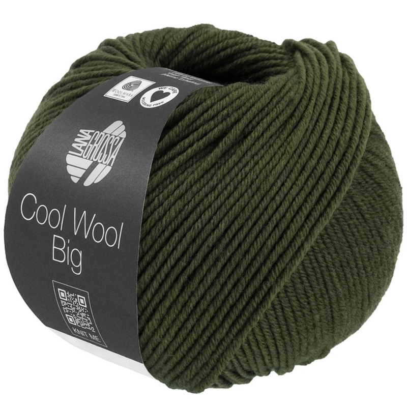 Lana Grossa Cool Wool Big 1695 Vadmelinvihreä meleerattu