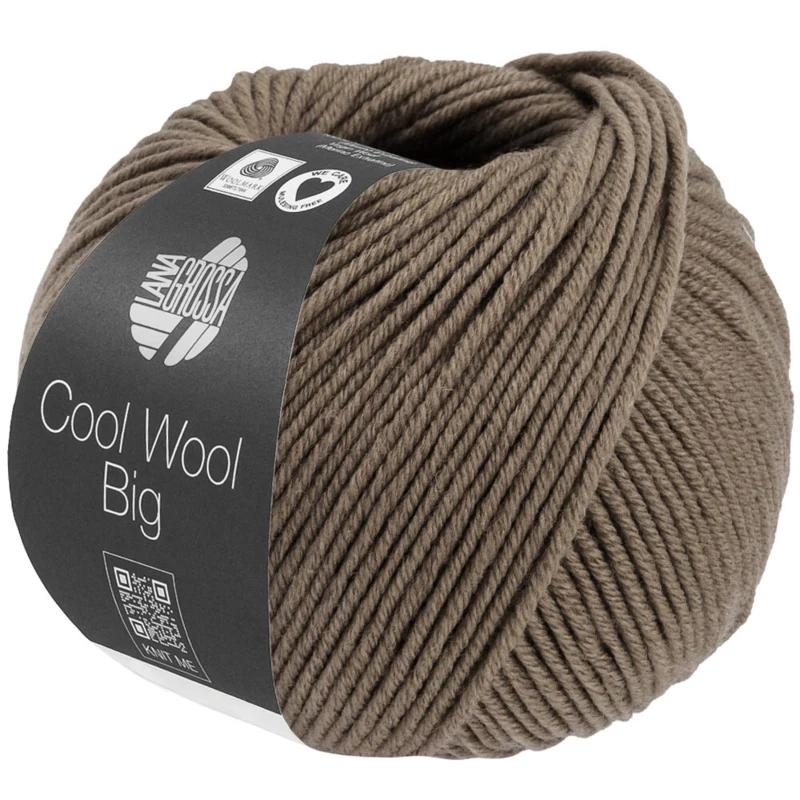 Lana Grossa Cool Wool Big 1708 Taupe meleerattu