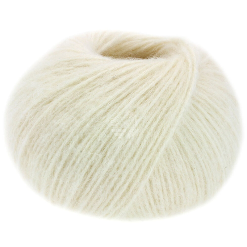 Lana Grossa Natural Alpaca Pelo 01 Raaka valkoinen