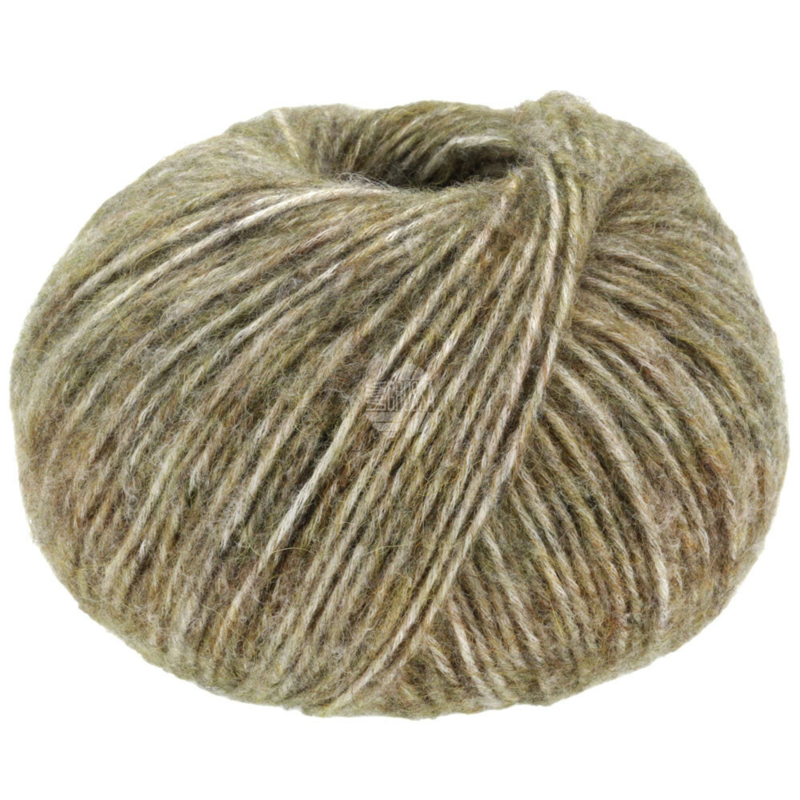 Lana Grossa Natural Alpaca Pelo 21 Heinävihreä meleerattu