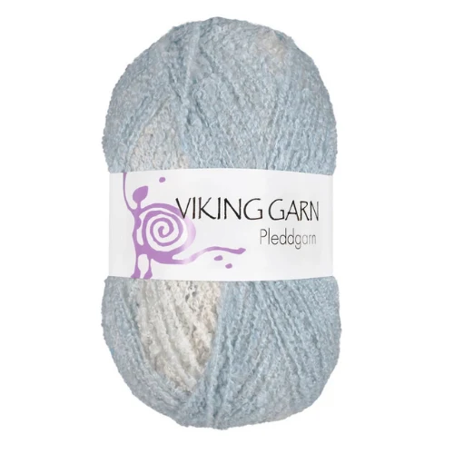 Viking Pleddgarn 722 Valkoinen/Vaaleansininen