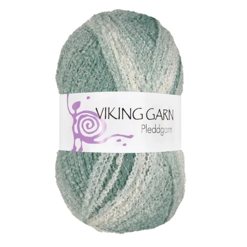 Viking Pleddgarn 736 Valkoinen/Petroli