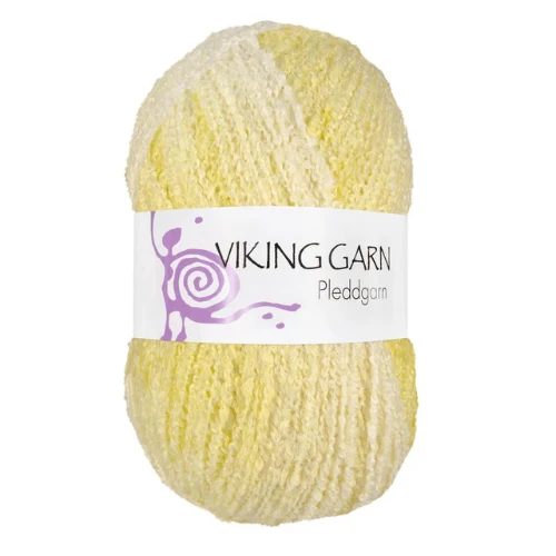 Viking Pleddgarn 745 Valkoinen/Keltainen