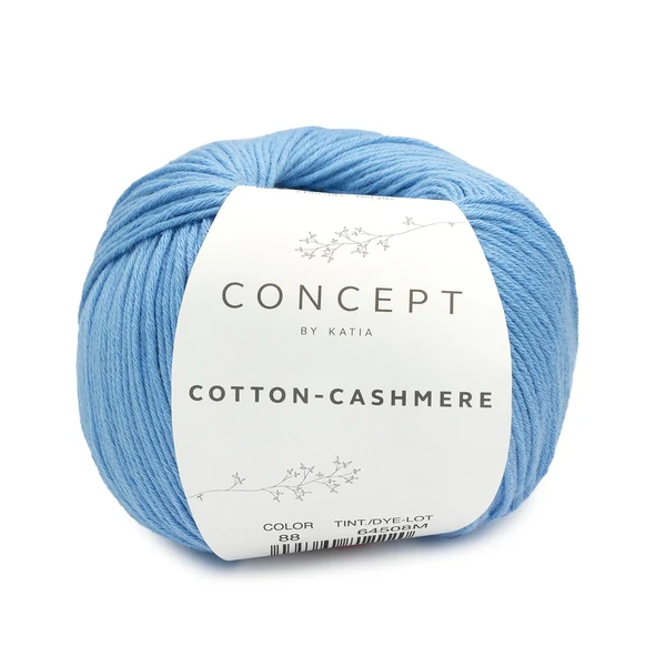 Katia Cotton-Cashmere 88 Kirkas sininen