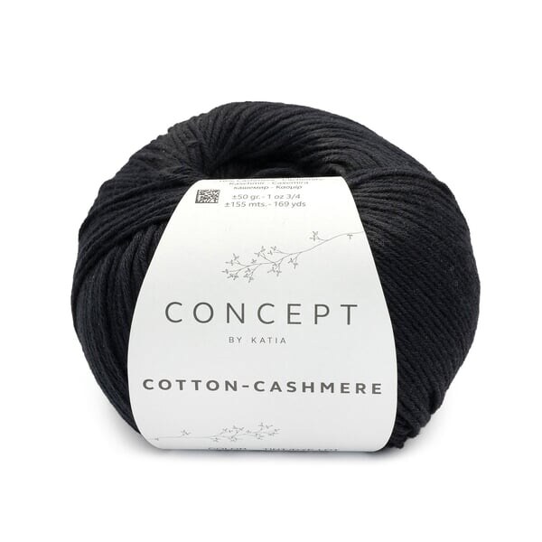Katia Cotton-Cashmere 89 Musta