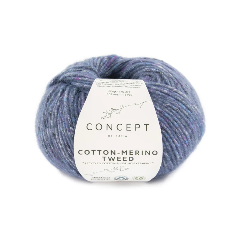 Katia Cotton-Merino Tweed 508 Sininen