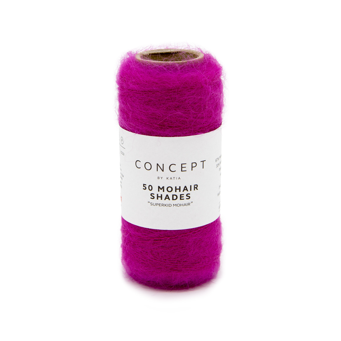 Katia 50 Mohair Shades 38 Fuksia (vaaleampi kuin kuva)