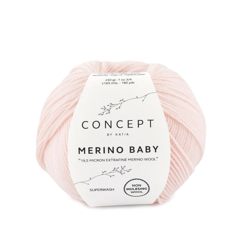 Katia Concept Merino Baby 007 Erittäin kevyt ruusu