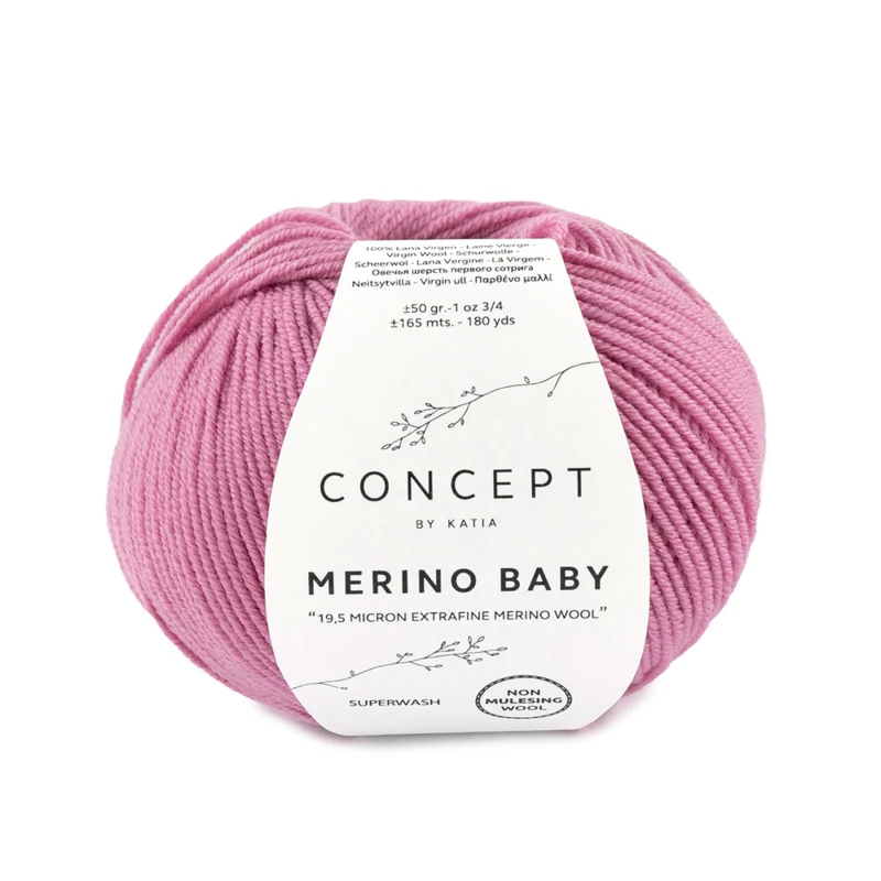 Katia Concept Merino Baby 046 Ruusu