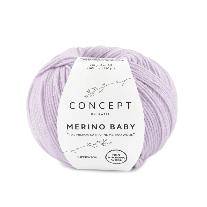 Katia Concept Merino Baby 066 Vaalean violetti