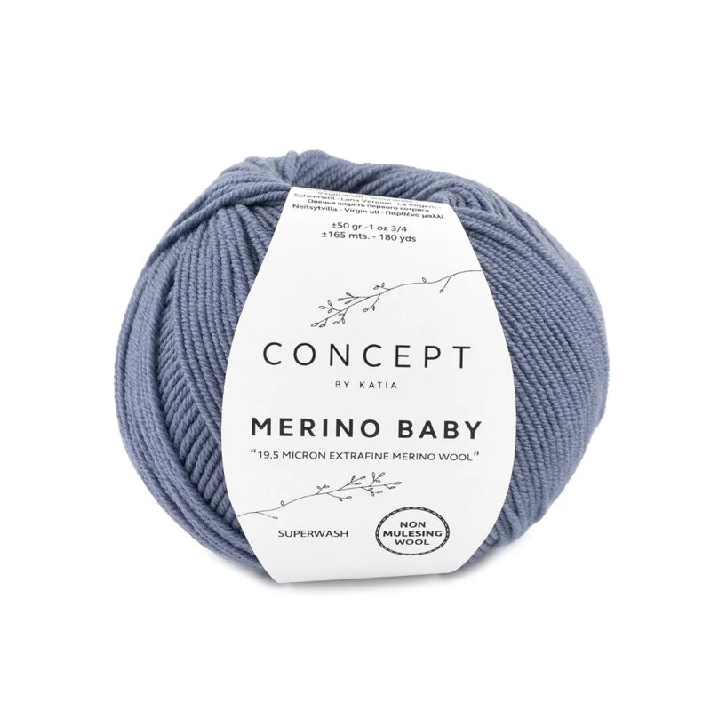 Katia Concept Merino Baby 067 Tummanharmaa