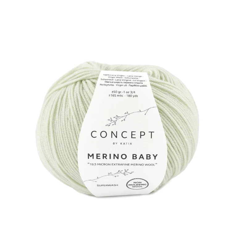 Katia Concept Merino Baby 155 Valkertava vihreä