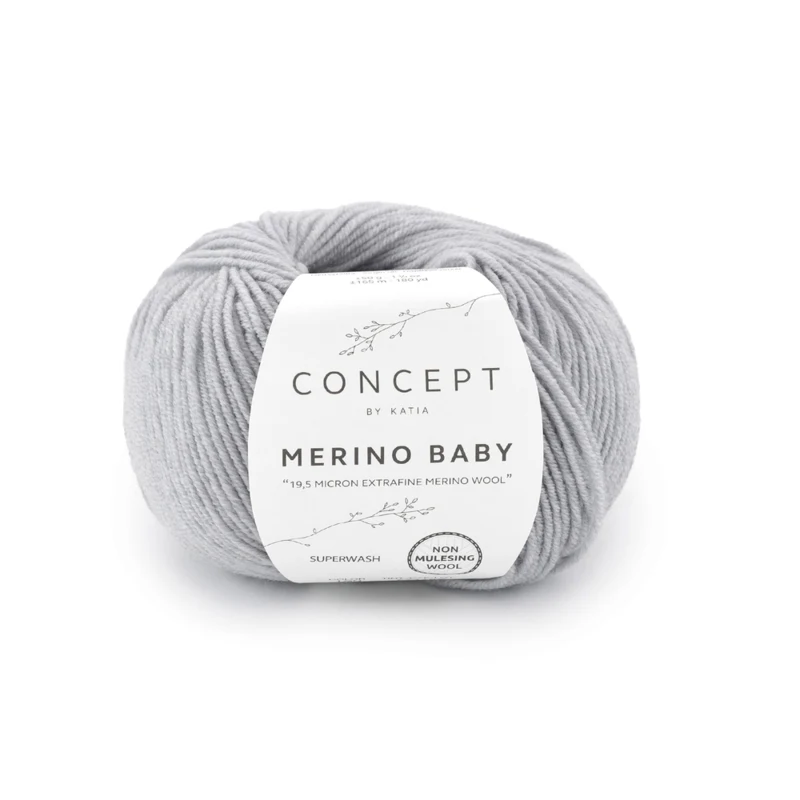 Katia Concept Merino Baby 160 Vaaleanharmaa