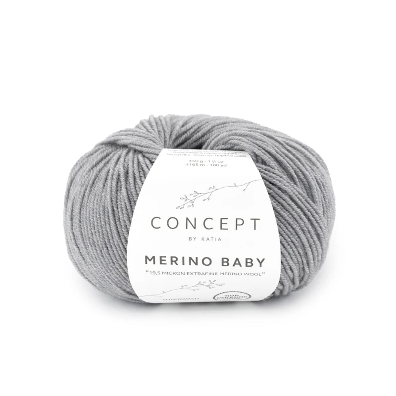 Katia Concept Merino Baby 161 Keskiharmaa