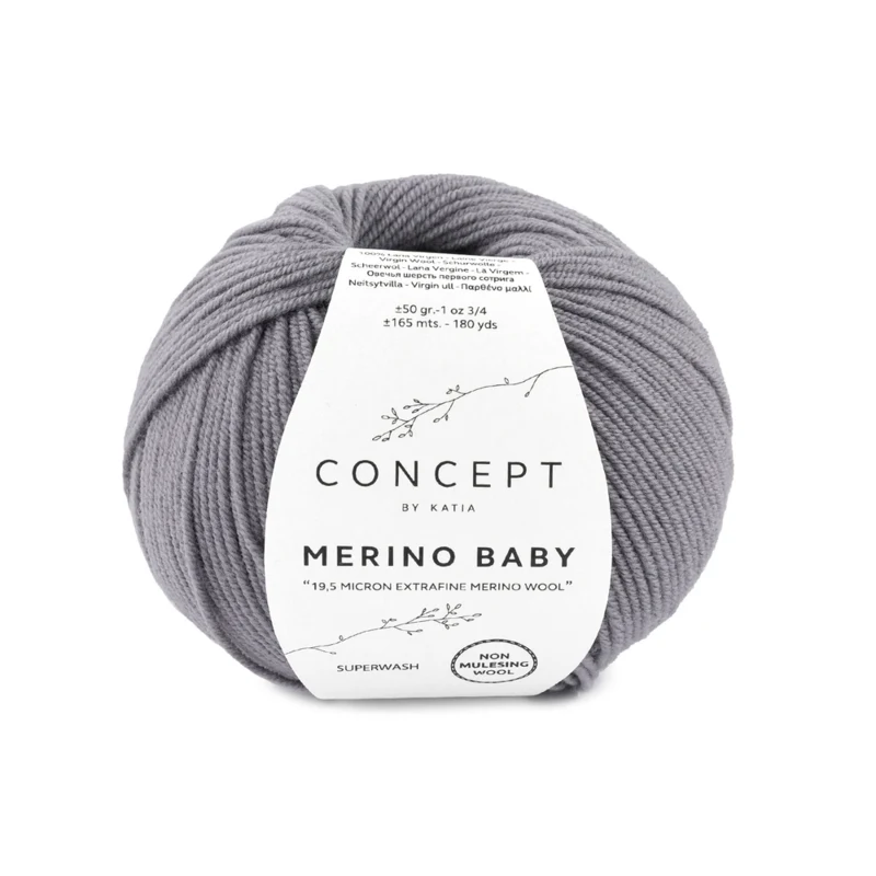 Katia Concept Merino Baby 025 Harmaa