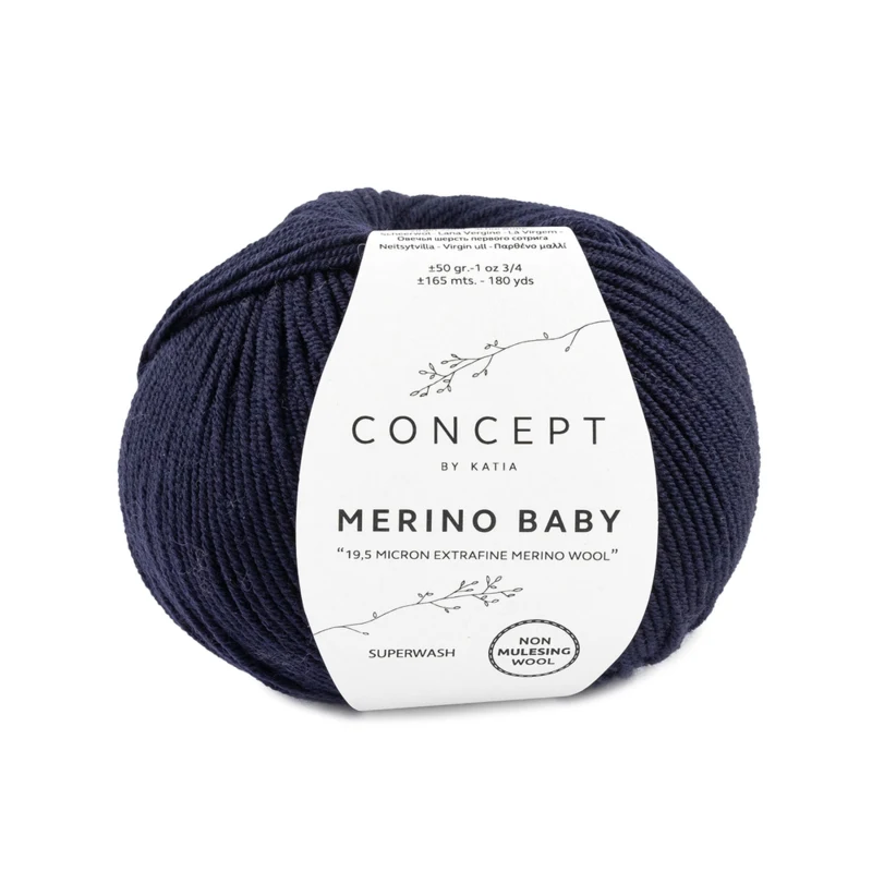 Katia Concept Merino Baby 005 Erittäin tummansininen