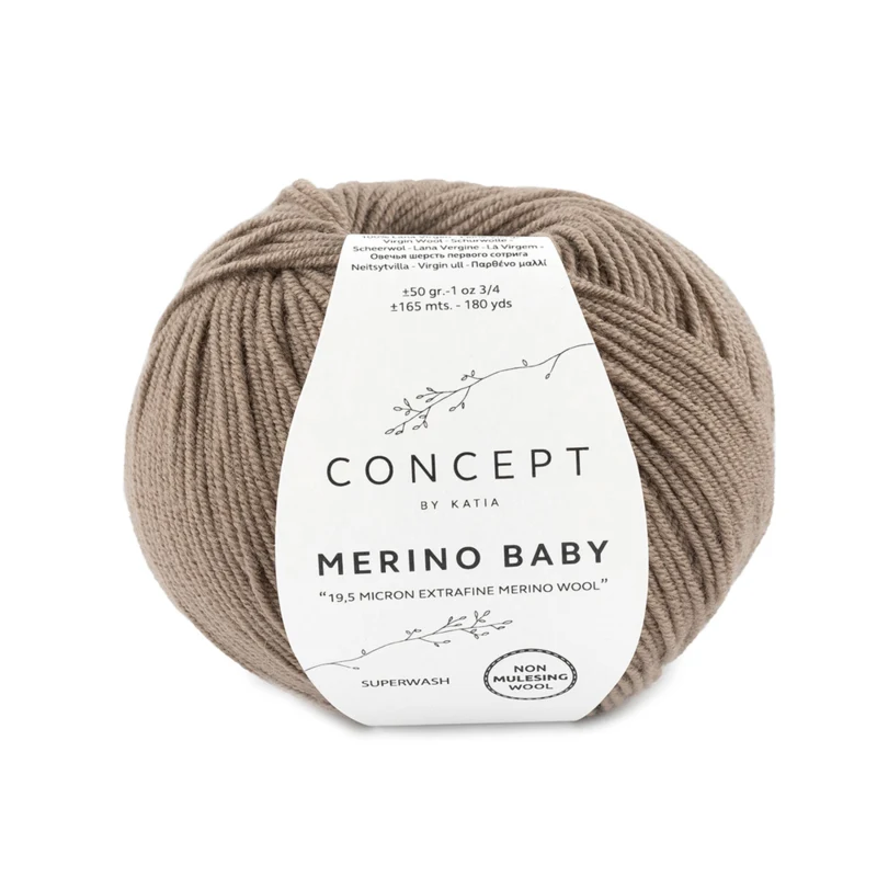 Katia Concept Merino Baby 042 Tumman beige