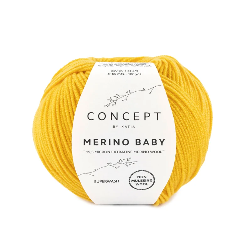 Katia Concept Merino Baby 153 Signaalinkeltainen