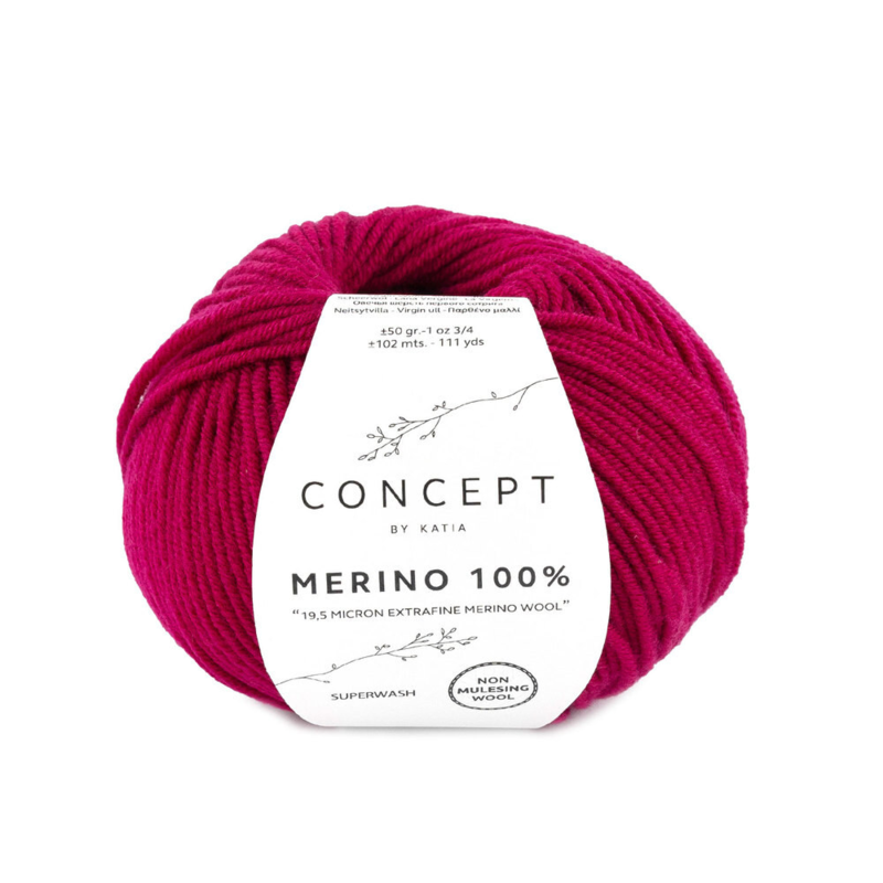 Katia Merino 100% 049 Tumma fuksia