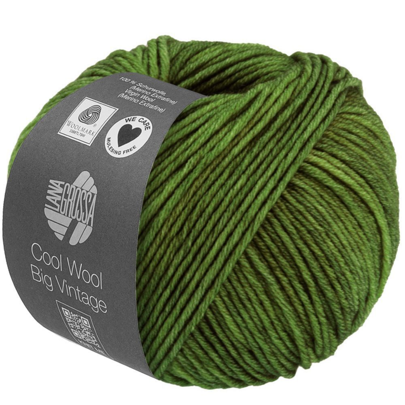 Lana Grossa Cool Wool Big Vintage 92 Ruohonvihreä