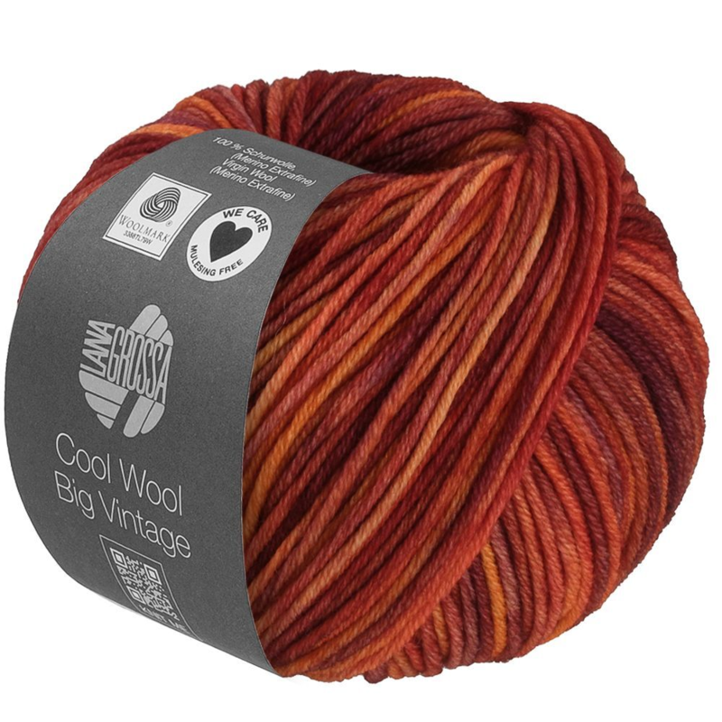 Lana Grossa Cool Wool Big Vintage 88 Oranssinruskea