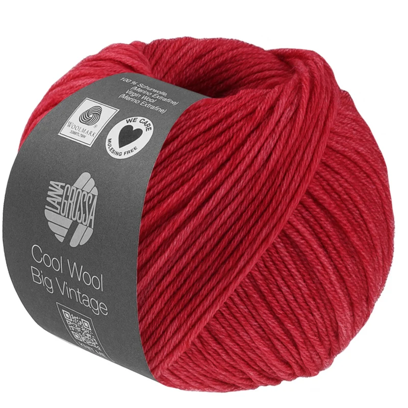 Lana Grossa Cool Wool Big Vintage 95 Punainen
