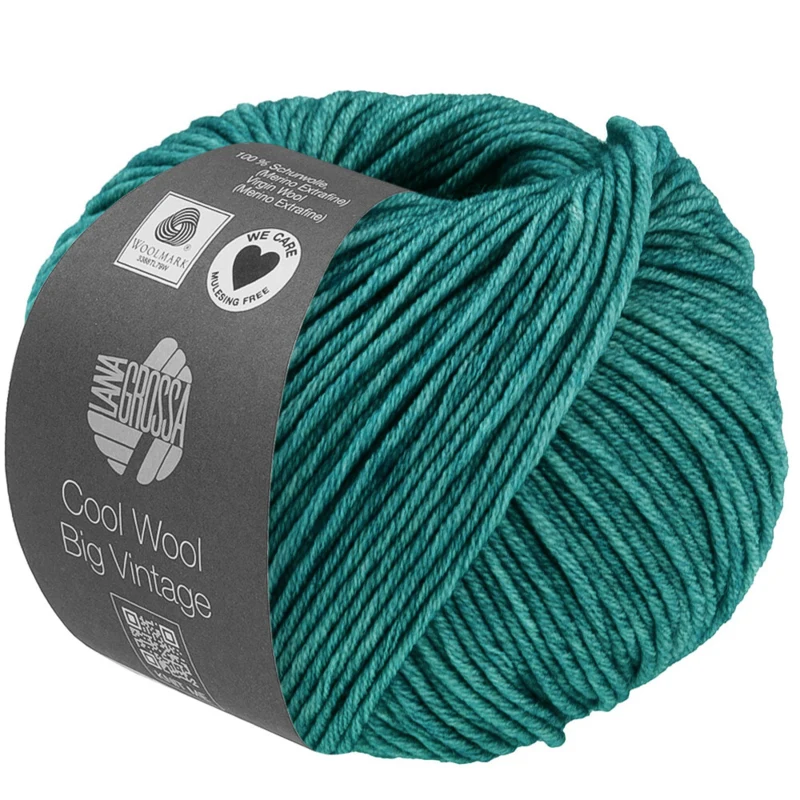 Lana Grossa Cool Wool Big Vintage 98 Petrolinvihreä