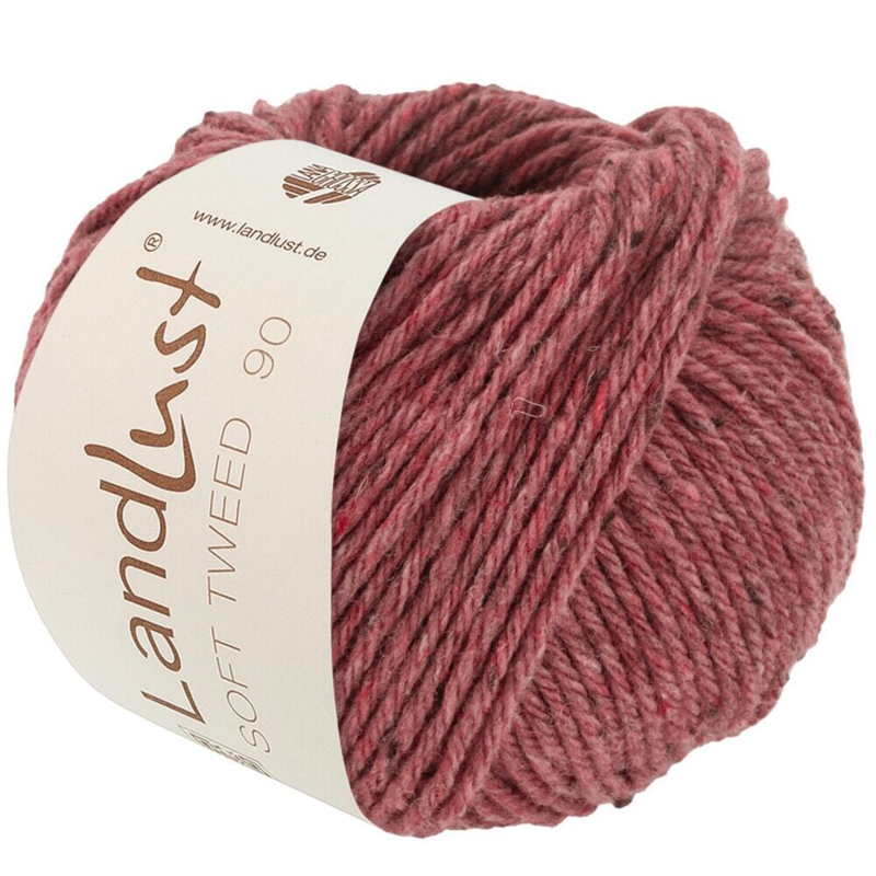 Lana Grossa Landlust Soft Tweed 90 28 Vanhanroosa meleerattu