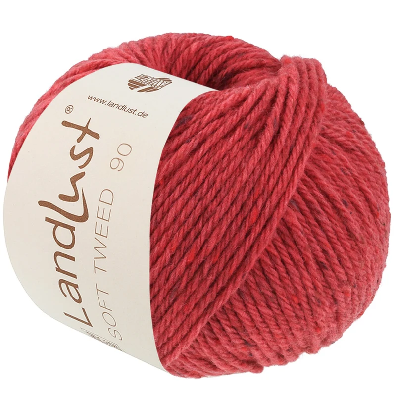 Lana Grossa Landlust Soft Tweed 90 32 Mansikanpunainen meleerattu