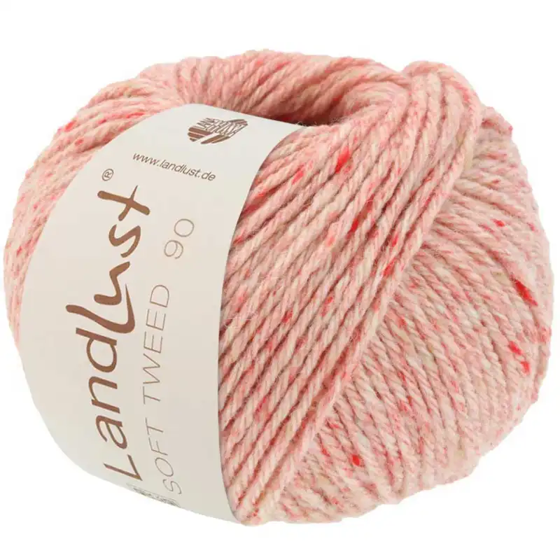 Landlust Soft Tweed 90 12 Vaaleanpunainen meleerattu