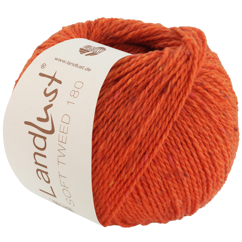 Lana Grossa Landlust Soft Tweed 180 124 Oranssi meleerattu