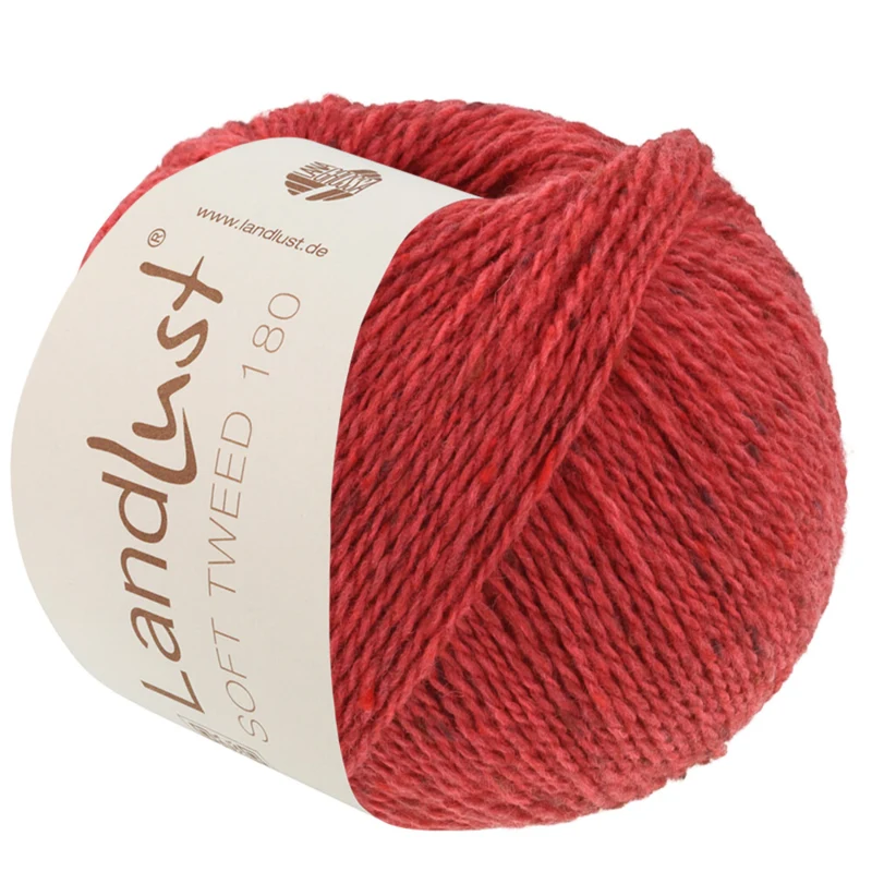 Lana Grossa Landlust Soft Tweed 180 132 Mansikanpunainen meleerattu