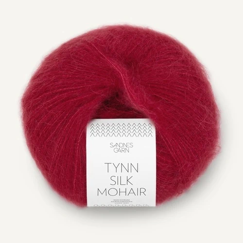 Sandnes Tynn Silk Mohair 4236 Syvä punainen