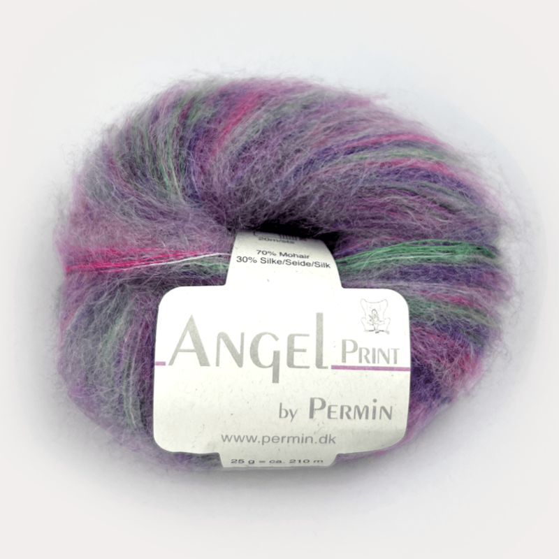 Permin Angel print 65 Violetti/Roosa/Vihreä