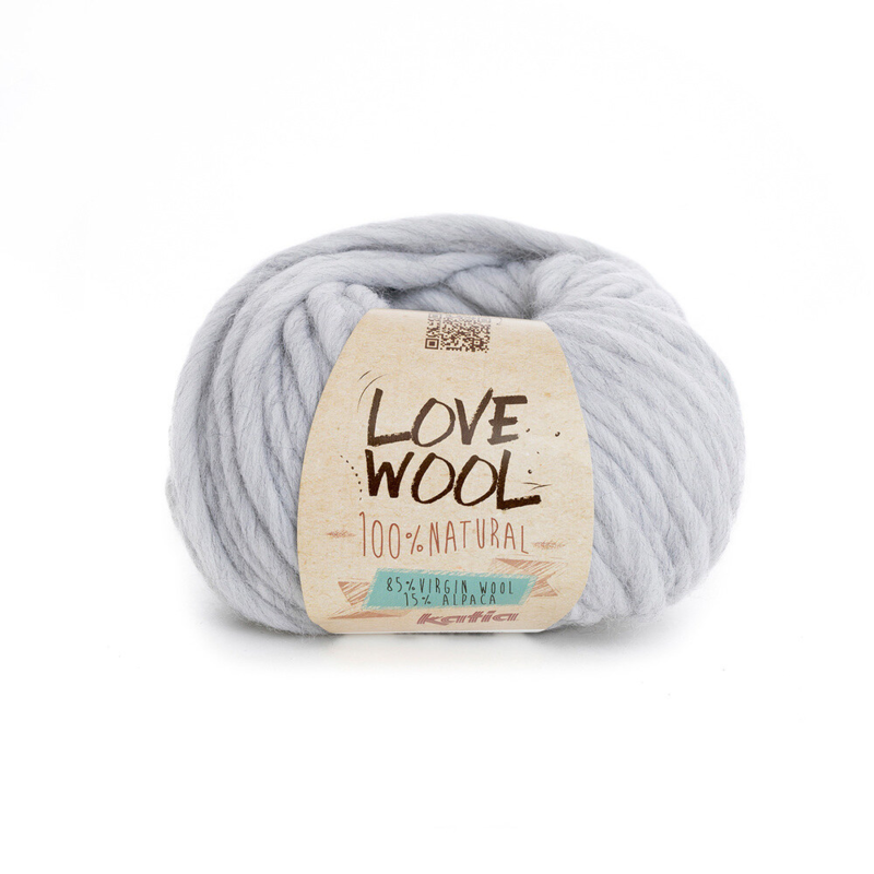 Katia Love Wool 105 Vaalea helmenharmaa