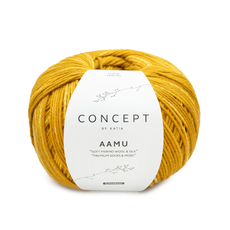 Katia Concept Aamu Socks 302 Sinappi