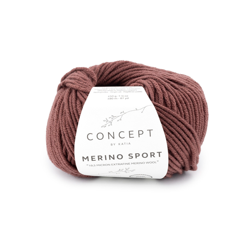 Katia Concept Merino Sport 072 Punaruskea