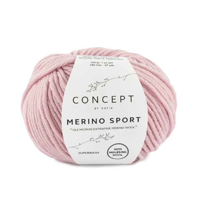 Katia Concept Merino Sport 049 Vaaleanpunainen