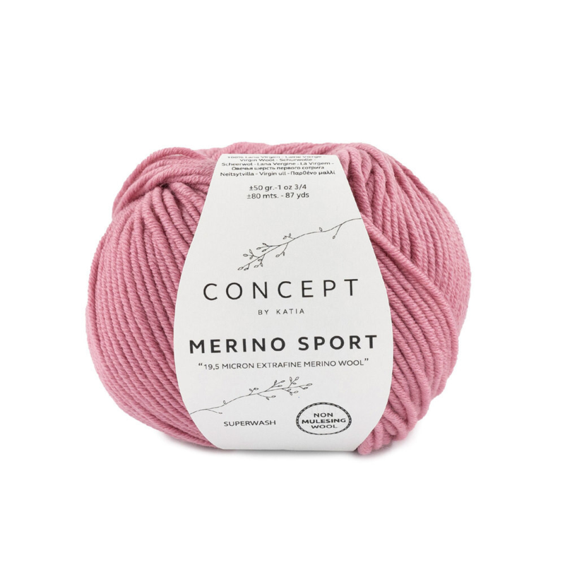 Katia Concept Merino Sport 028 Vaaleanpunainen