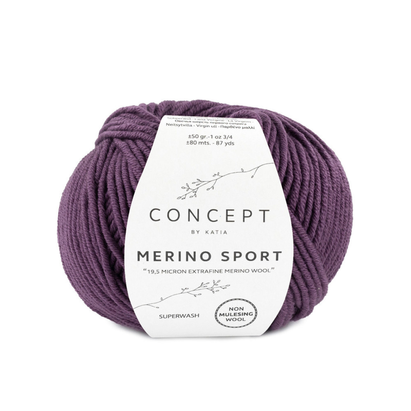 Katia Concept Merino Sport 023 Tummavioletti