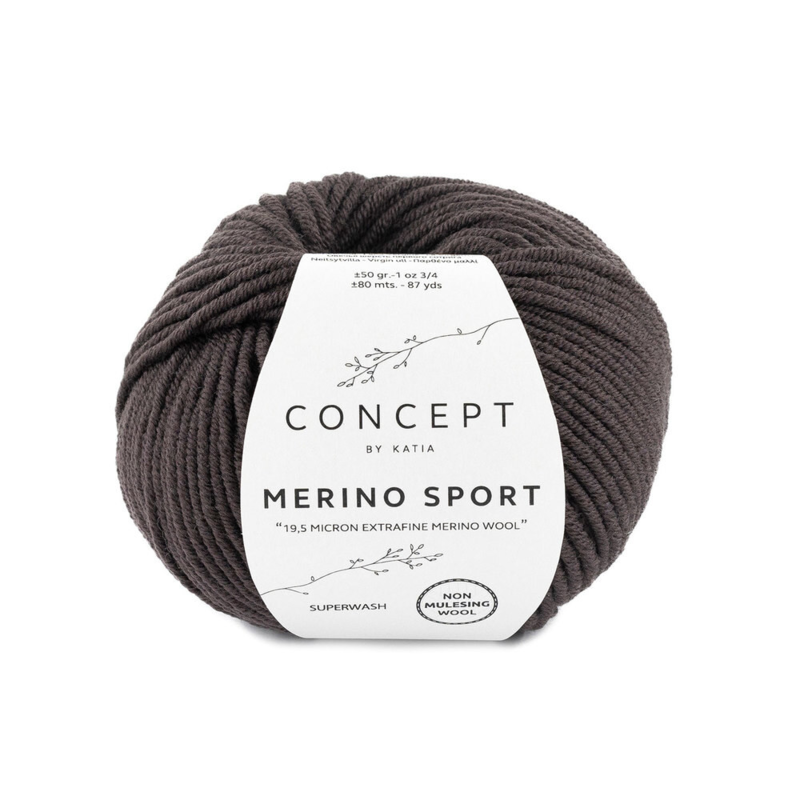 Katia Concept Merino Sport 064 Tummanruskea