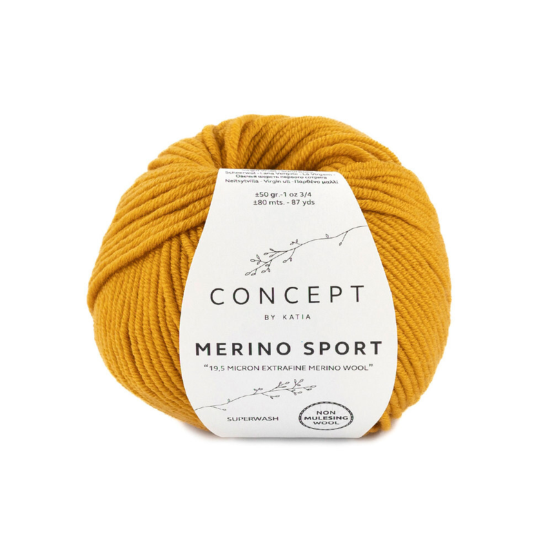 Katia Concept Merino Sport 037 Saffronkeltainen