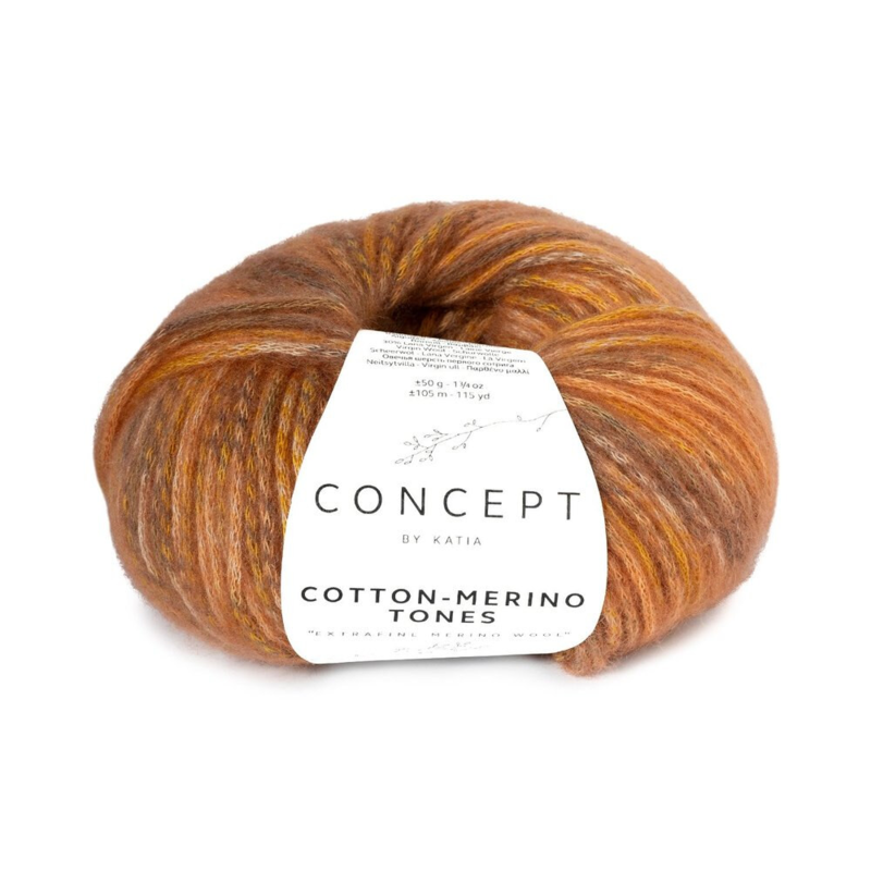 Katia Concept Cotton-Merino Tones 300 Oranssi-ruoste-okra-ruskea