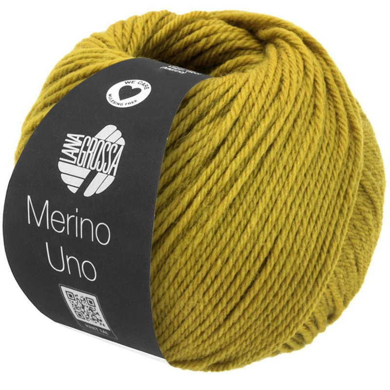 Lana Grossa Merino Uno 84 Sinapinkeltainen