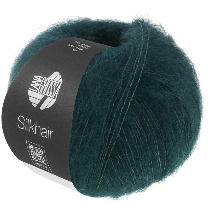 Lana Grossa Silkhair 231 Mustanvihreä