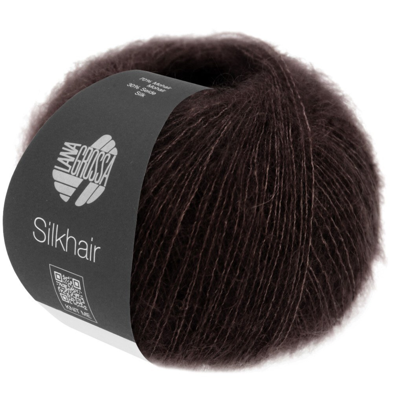 Lana Grossa Silkhair 209 Mustanruskea