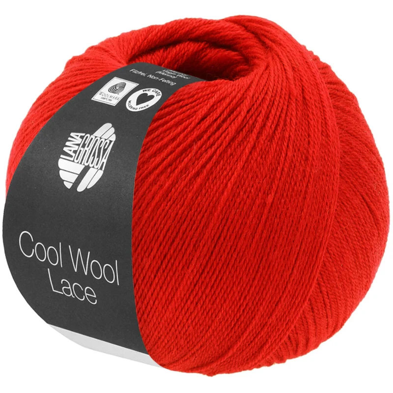 Lana Grossa Cool Wool Lace 68 Kirkkaanpunainen