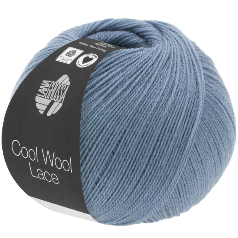 Lana Grossa Cool Wool Lace 02 Kyyhkynsininen